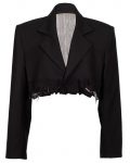 NATASHA ZINKO Jackets/Coats | Destroyed Cropped Blazer Black - Womens