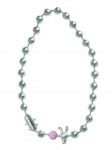 NATASHA ZINKO Necklaces | Pink Ball Chain Necklace Silver/Pink - Womens