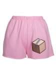 NATASHA ZINKO Shorts | Pixel-print Jogging Shorts Pink - Womens