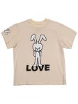 NATASHA ZINKO T-Shirts | Love Bunny T-shirt Beige - Womens